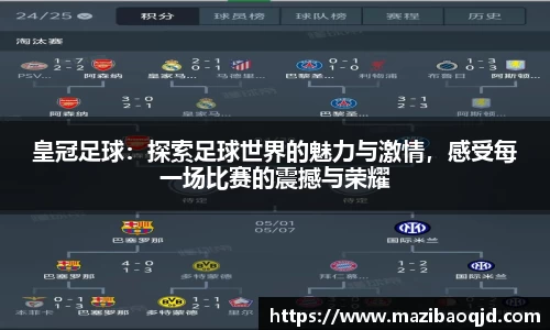 皇冠足球：探索足球世界的魅力与激情，感受每一场比赛的震撼与荣耀